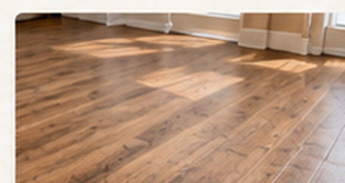 Illustrative warm wood-look residential flooring